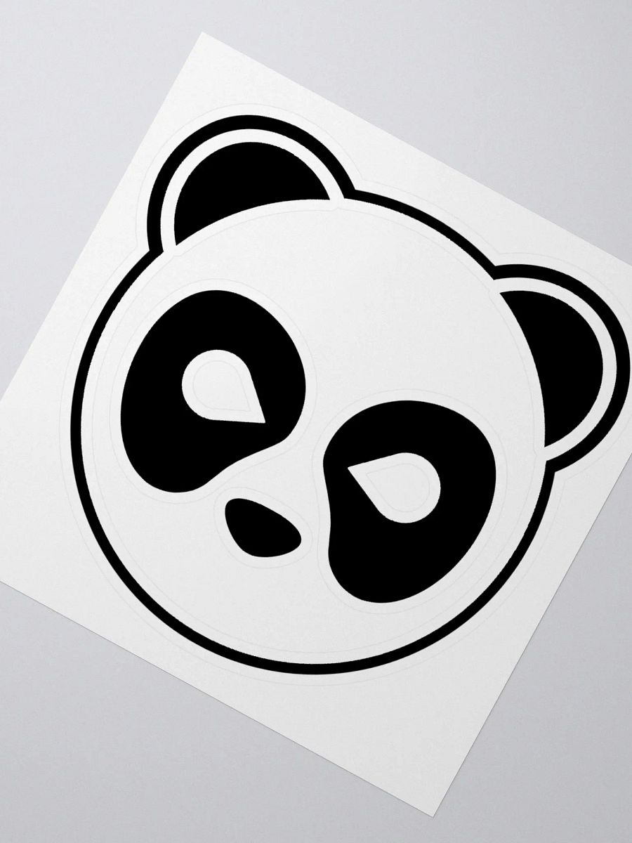 Black Logo Clear Panda Sticker product image (2)