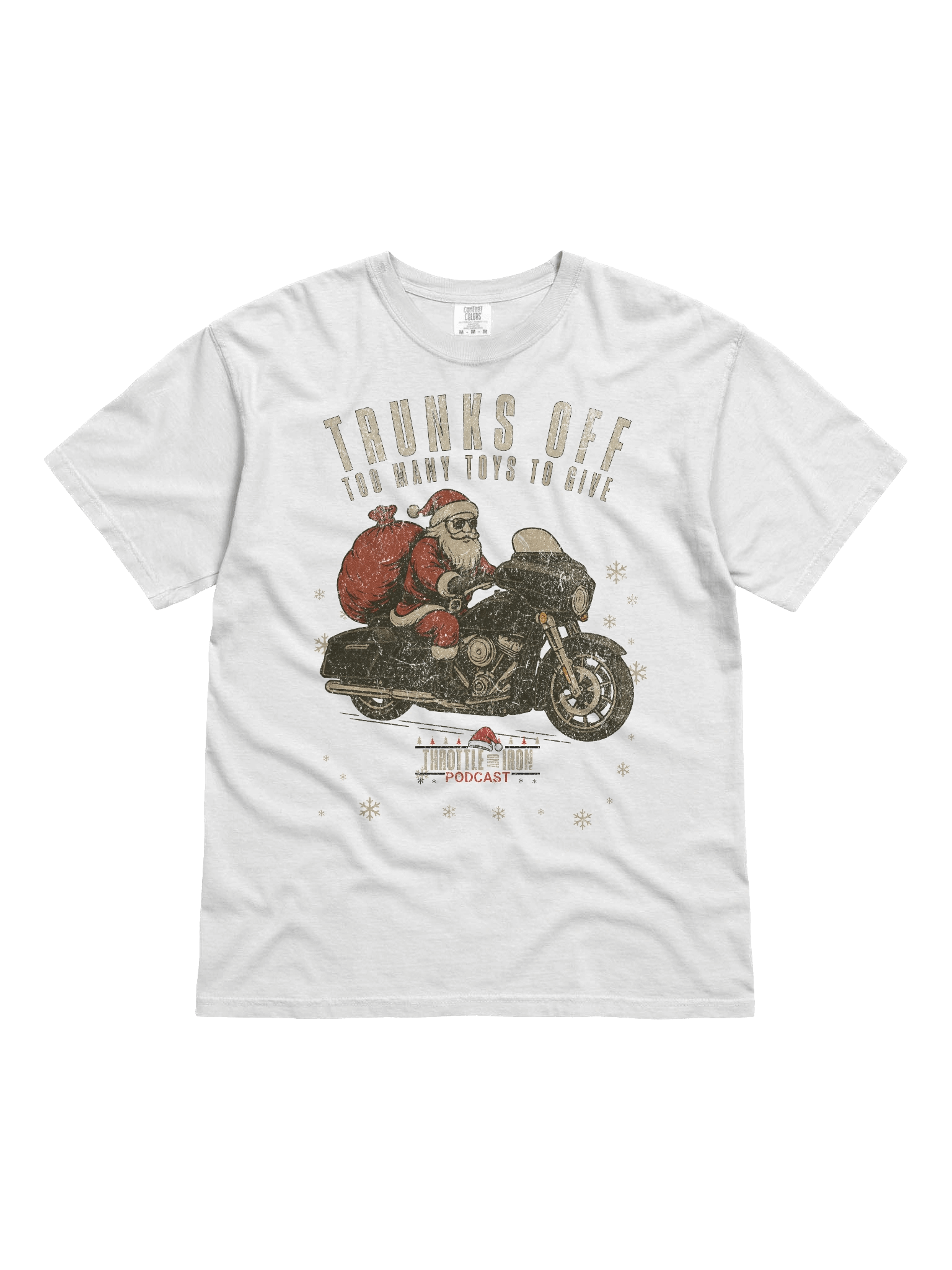 Throttle and Iron “Trunks Off” Christmas Tee (HD) product image (6)