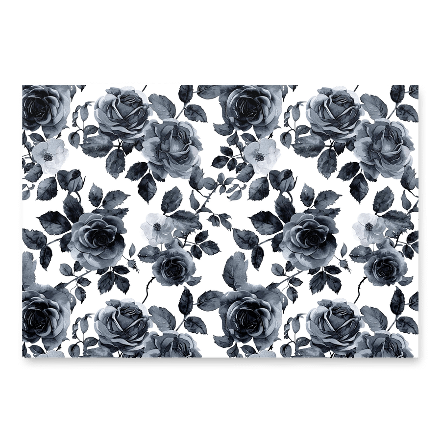 Monochrome Rose Wrapping Paper Set product image (2)