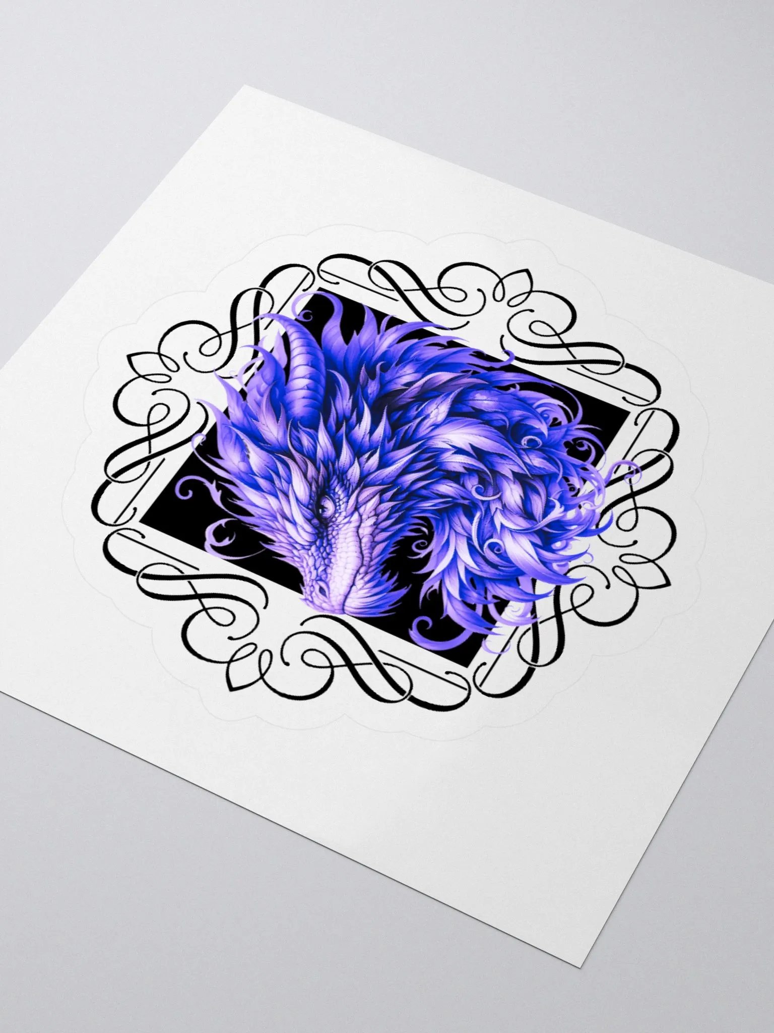Amethyst Dragon Kiss Cut Sticker product image (3)