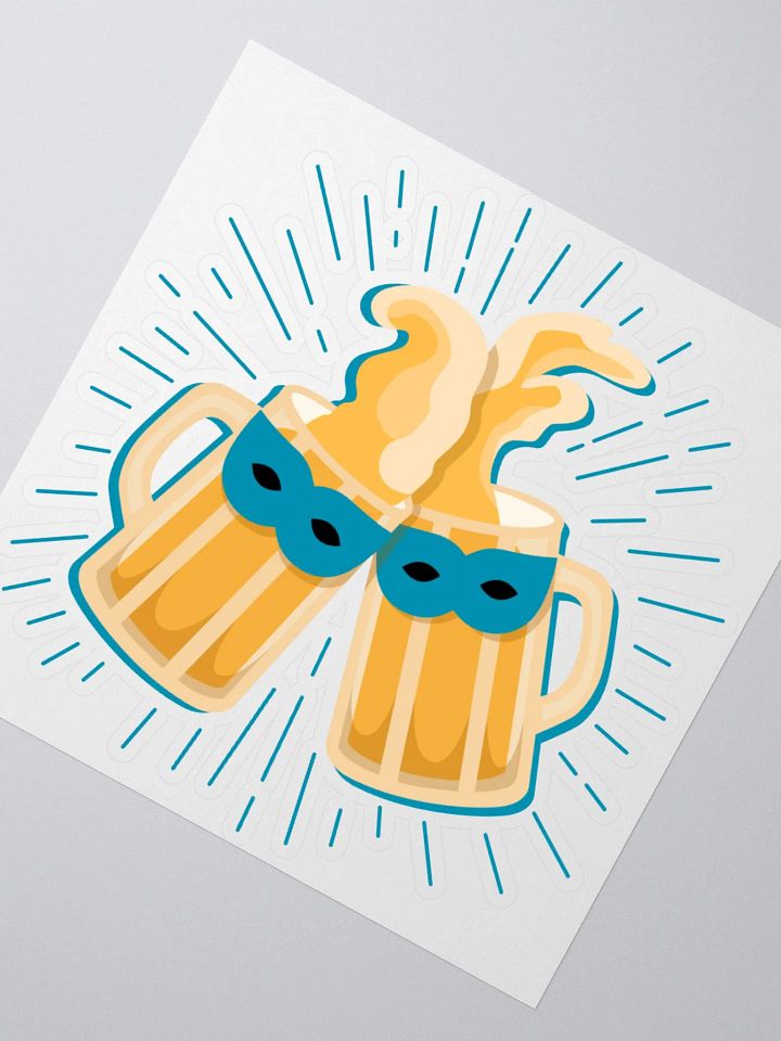 Masked Cheers Kiss Cut Stickers product image (6)