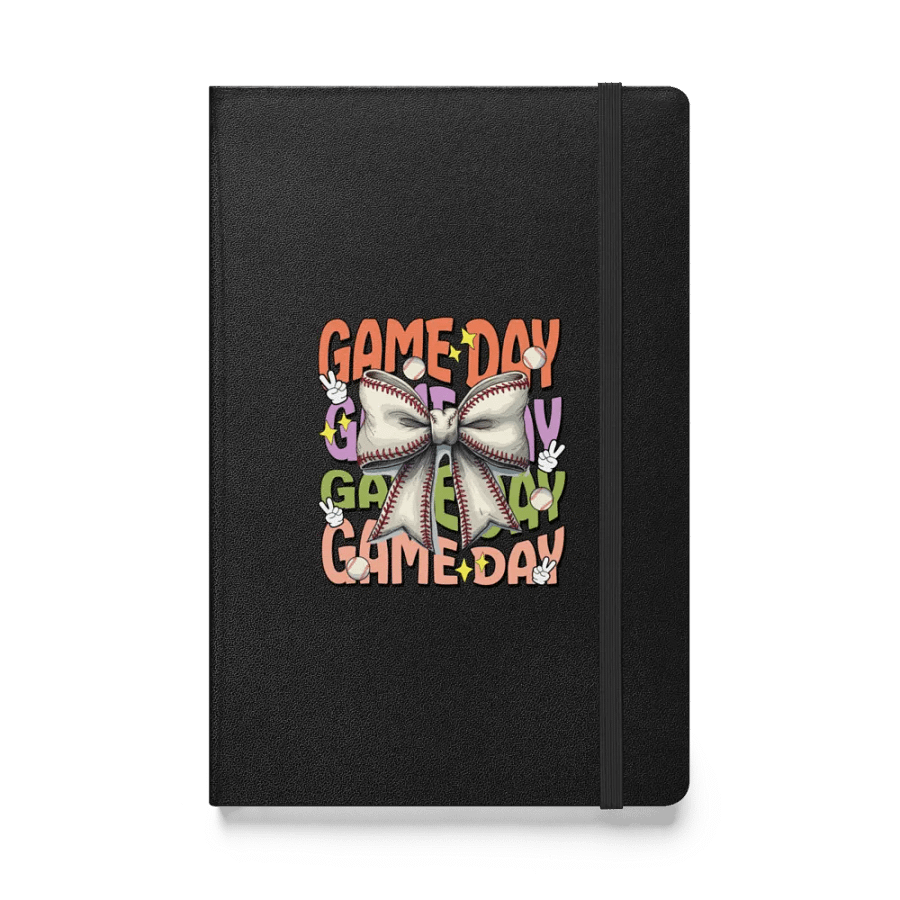 Game Day Bow Baseball Hardcover Journal product image (1)
