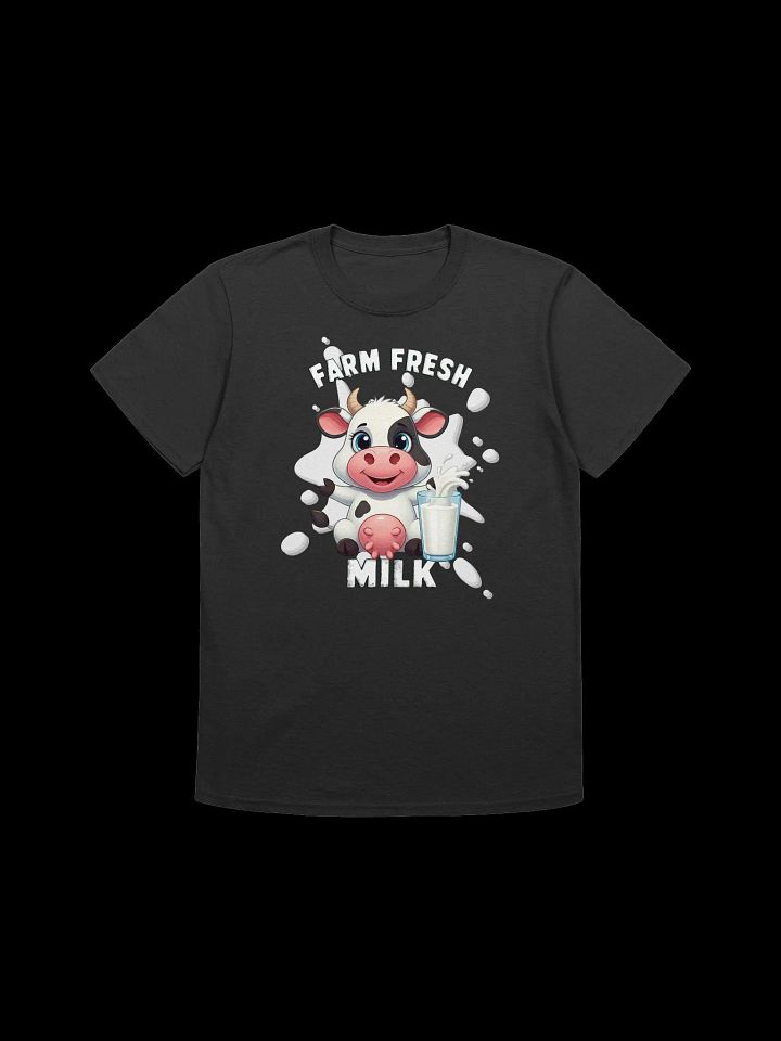 Food Lover-Farm Fresh Milk-Cute Cow Cartoon Design T-Shirt product image (3)