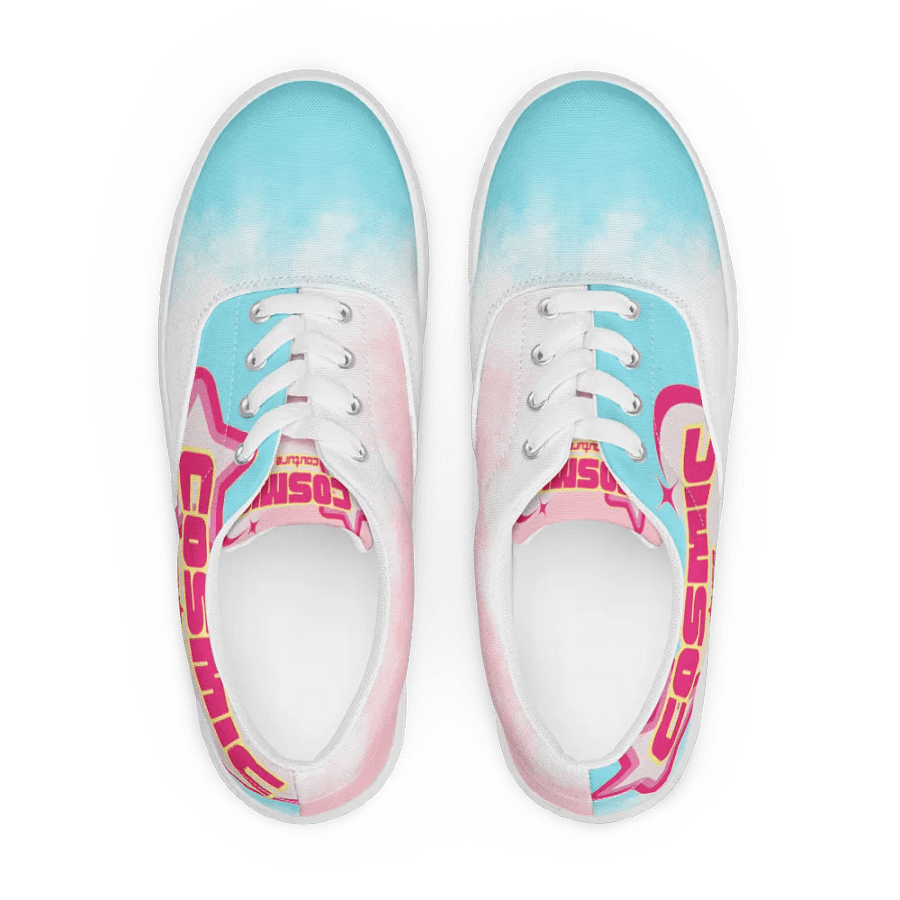 Cosmic Couture Cotton Candy Men's Lace-Up Canvas Shoes product image (3)