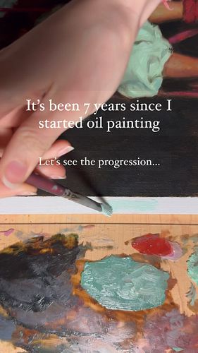 7 years ago I decided to switch from pastel pencil to oil paint and I loved it - that first big painting in 2017 took me 60 h...