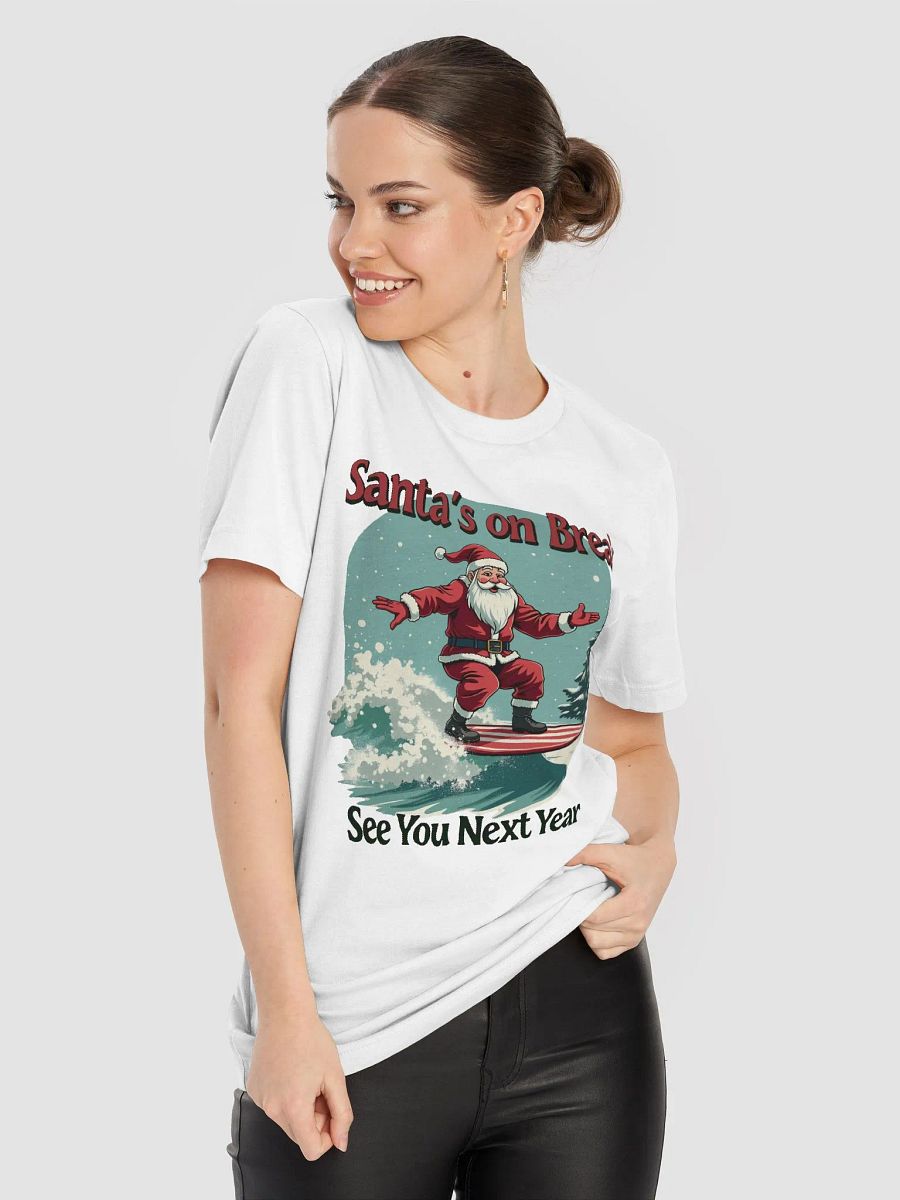 Santa's on Break Surfing T-Shirt product image (4)