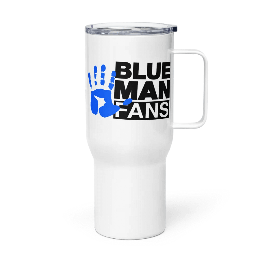 Blue Man Fans Hand Print Tumbler Mug product image (4)