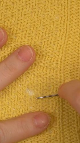 Mending one of the many small holes in a knit blanket I repaired. Video documenting the whole (hole?) process on my YouTube c...