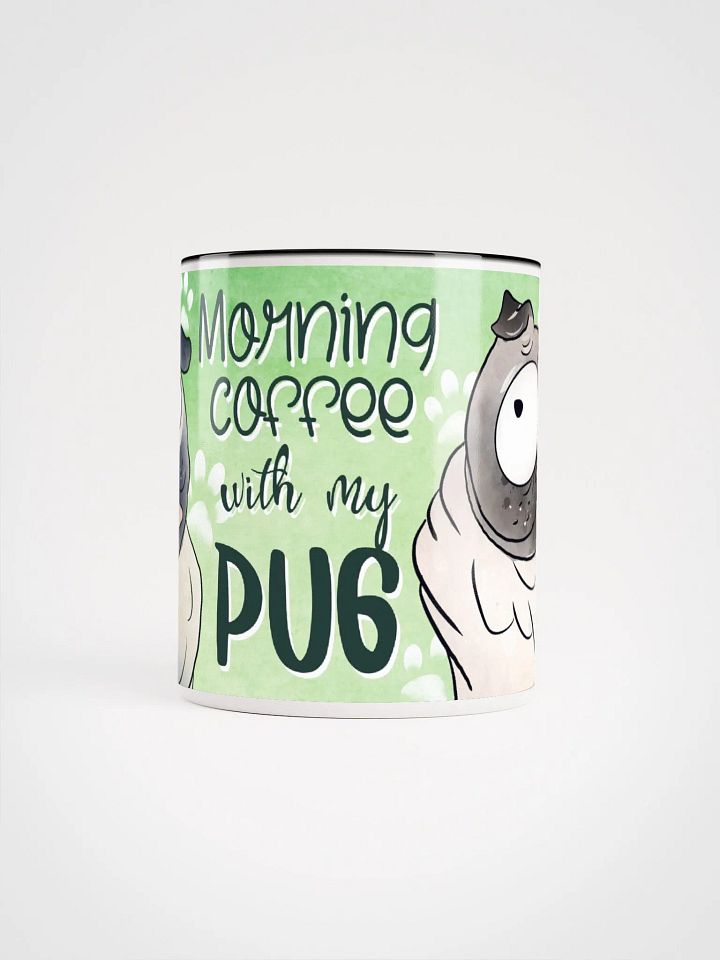 Morning Coffee with My Pug Accent Mug product image (2)