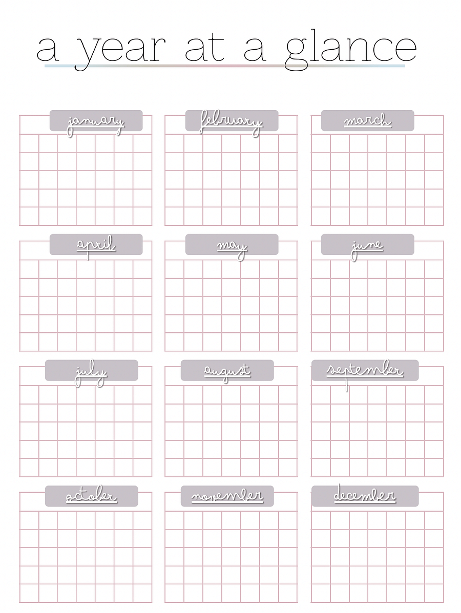 Abstract Horizons - An Undated Yearly Planner - 8.5x11 - Printable product image (3)