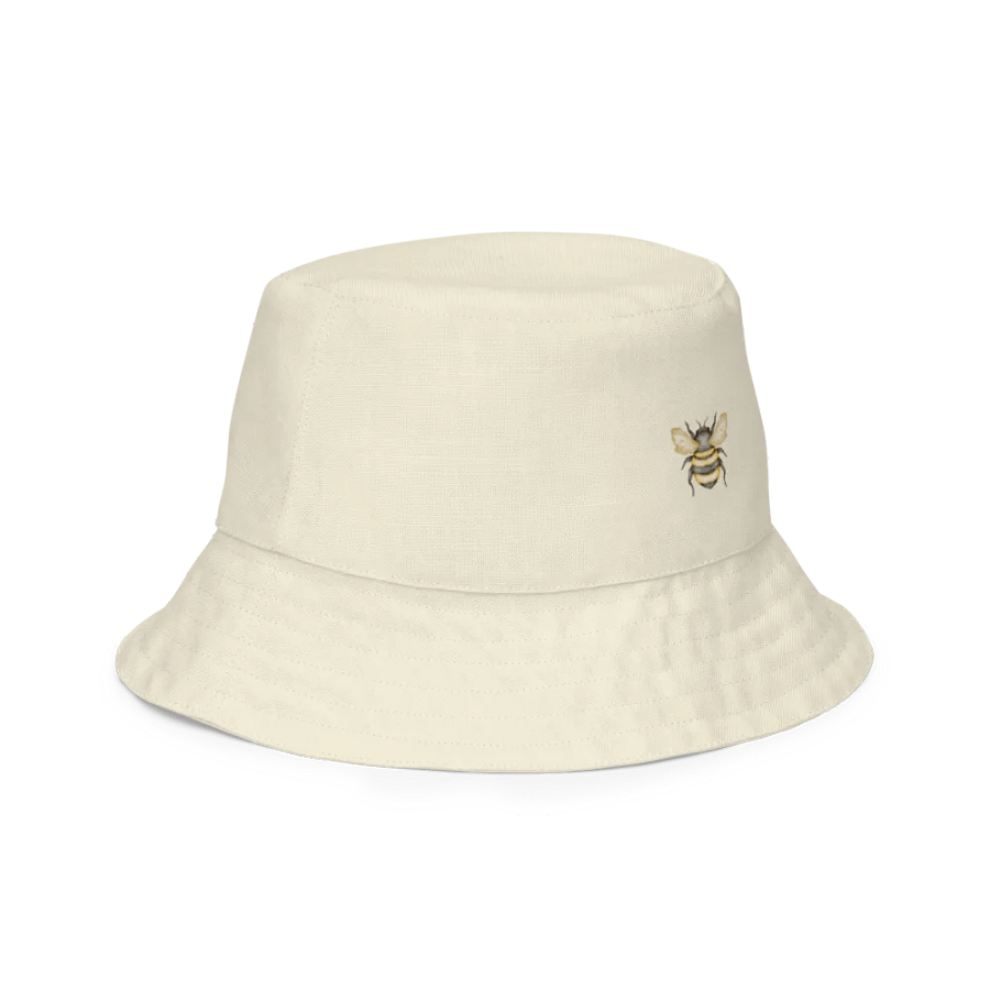 BEES & BLOOMS & BUTTERFLIES GARDEN Reversible Bucket Hat - Designer Gartenhut für Bienenfreunde product image (5)