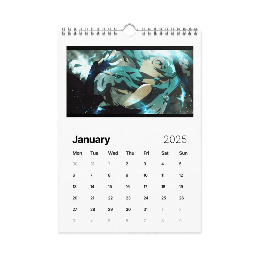 2025 CloudyClairity Calendar product image (6)