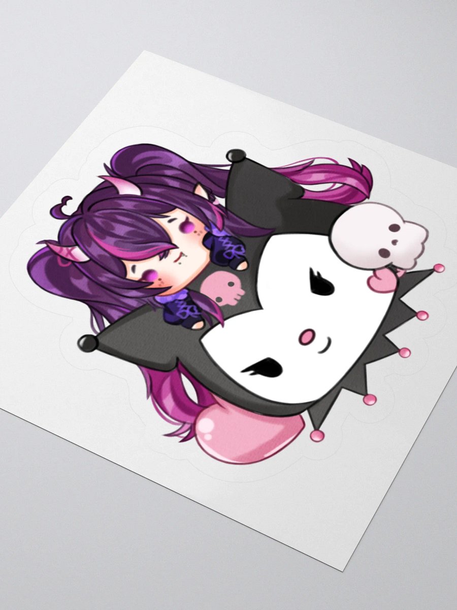 Purple-haired Pigtails Kiss Cut Stickers product image (3)