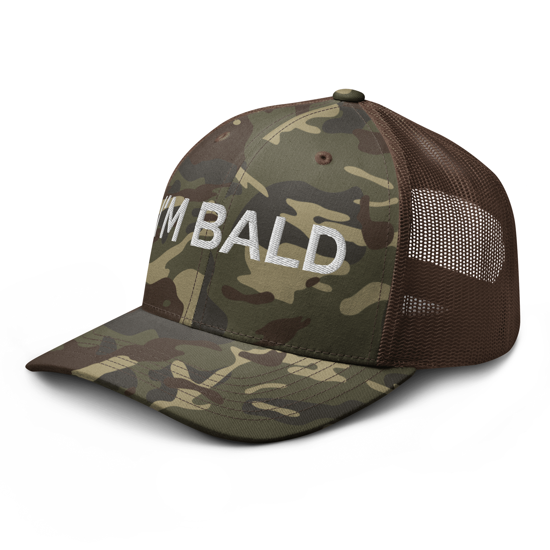 I'M BALD camo trucker hat product image (4)