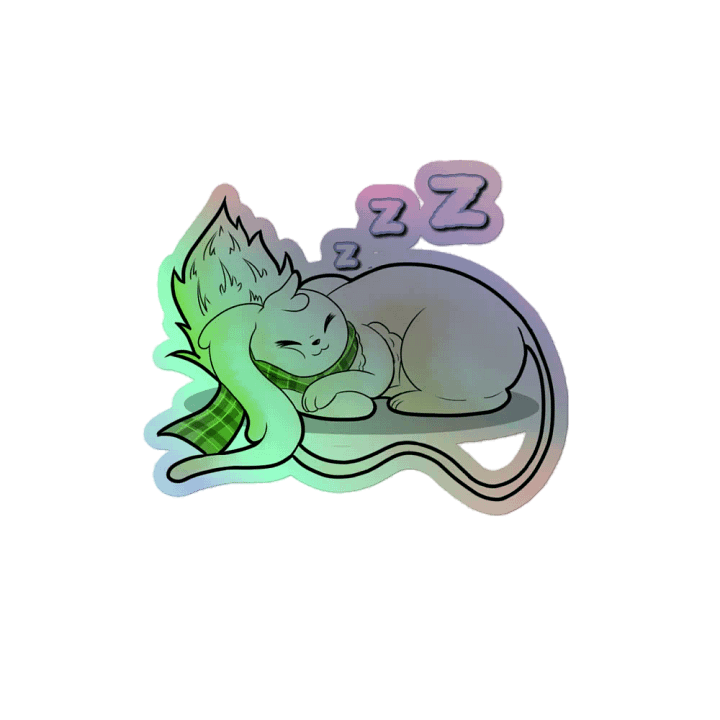 'Nap Time...' Holographic Sticker product image (2)