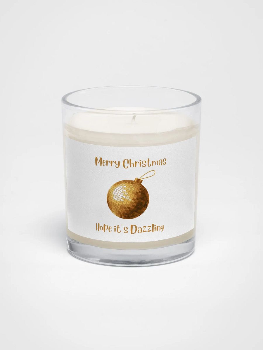 Dazzling Mirrorball Christmas Candle - Gold product image (1)