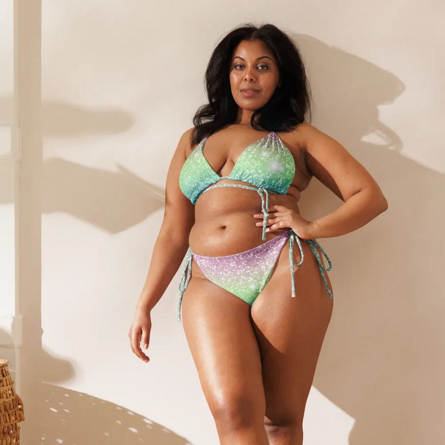 Glitter Unicorn Texture Design String Bikini (9) product image (8)