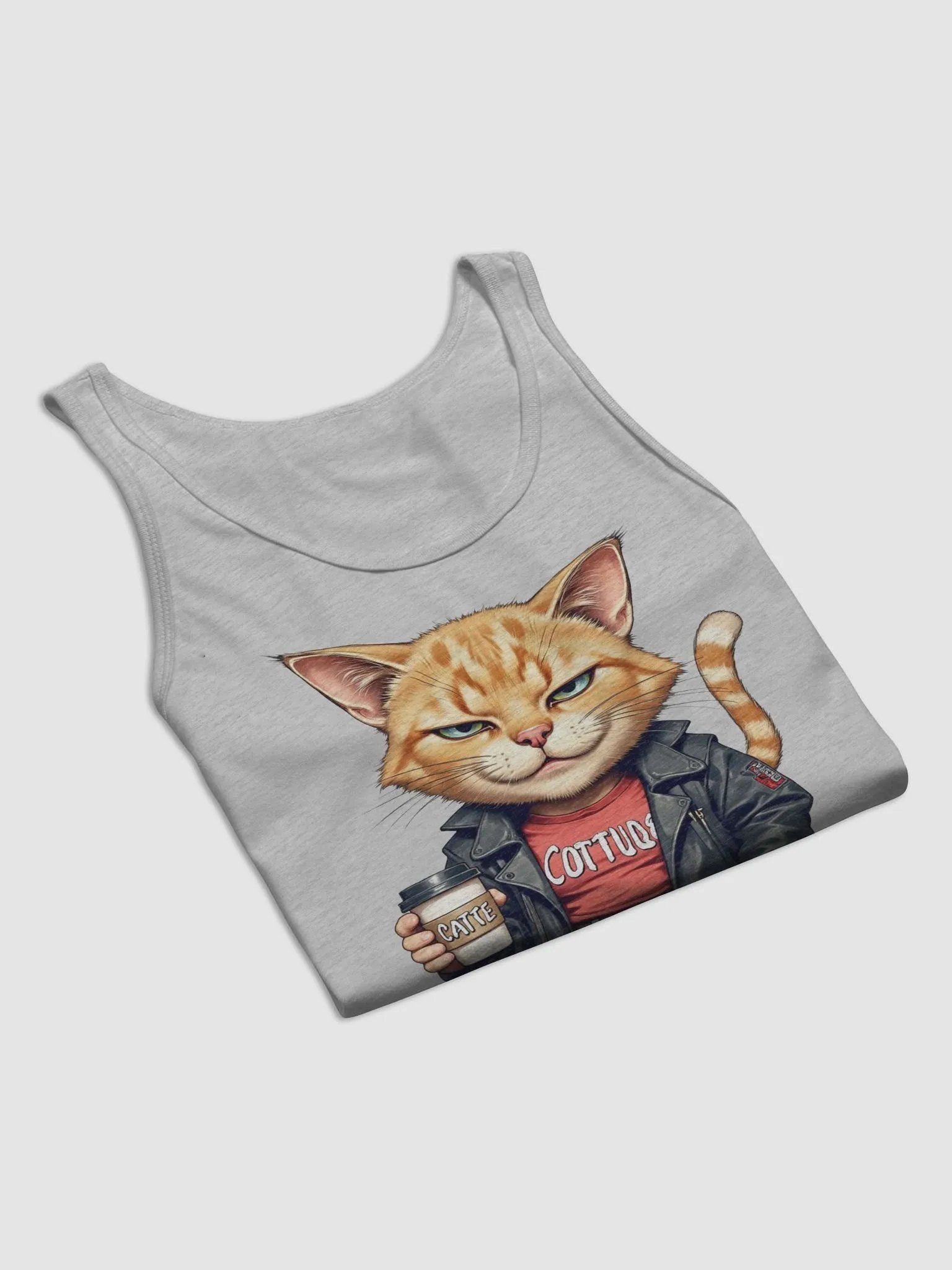 Cattitude and Coffee Illustrated Tank product image (39)
