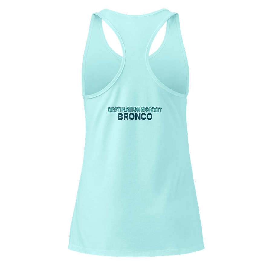 Destination Bigfoot Bronco Best Friend's Next Level Women's Racerback Tank Top (Multi Color Options) product image (6)