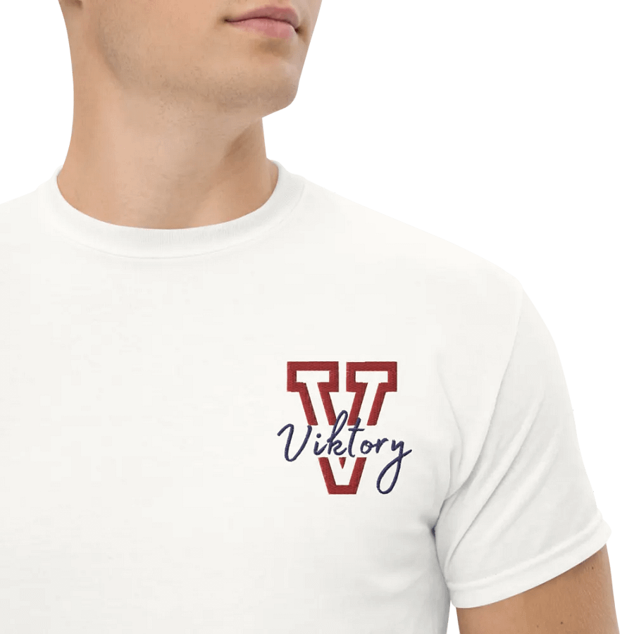 Adult Shirt White (red & blue logo) product image (10)
