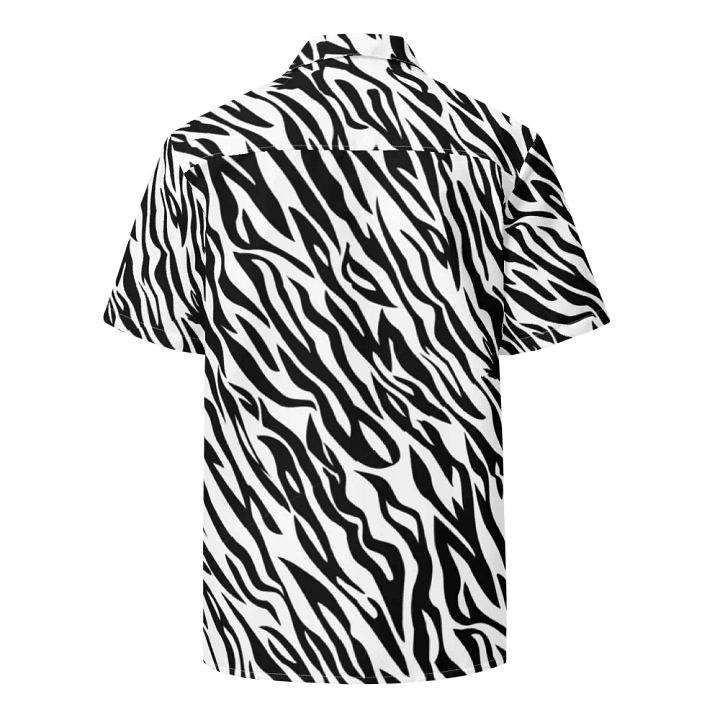 Bold Zebra Print Short-Sleeve Button-Down Shirt product image (2)