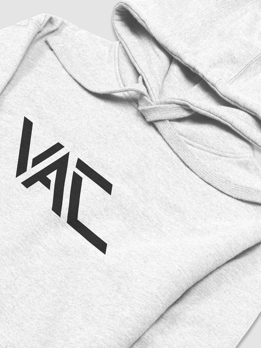 WHITE COTTON HOODIE (BLACK VAC LOGO) product image (3)