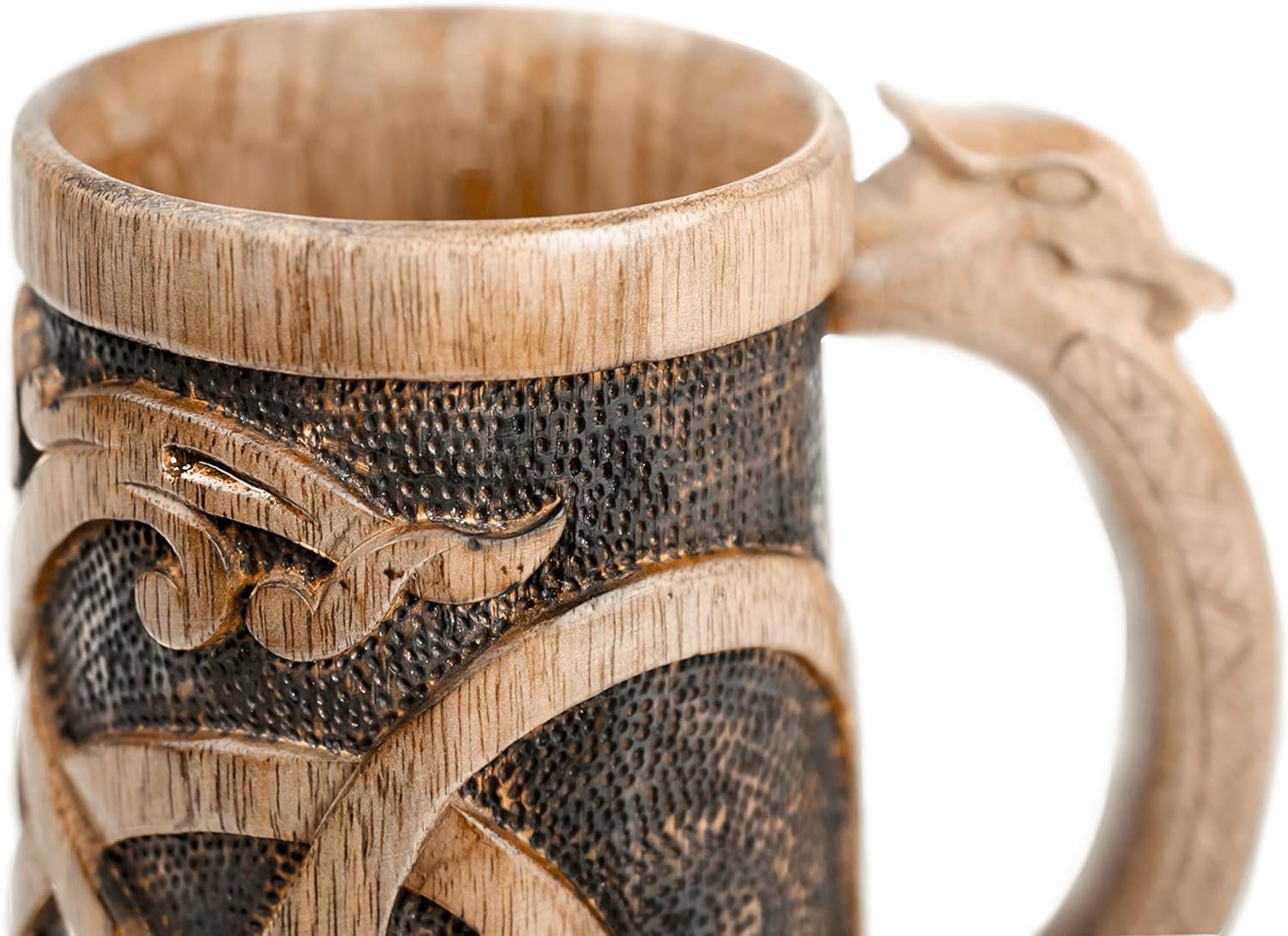Premium Handcrafted Wooden Viking Beer Mug | 100% Authentic Norse Tankard for Ale, Mead & Glory product image (4)