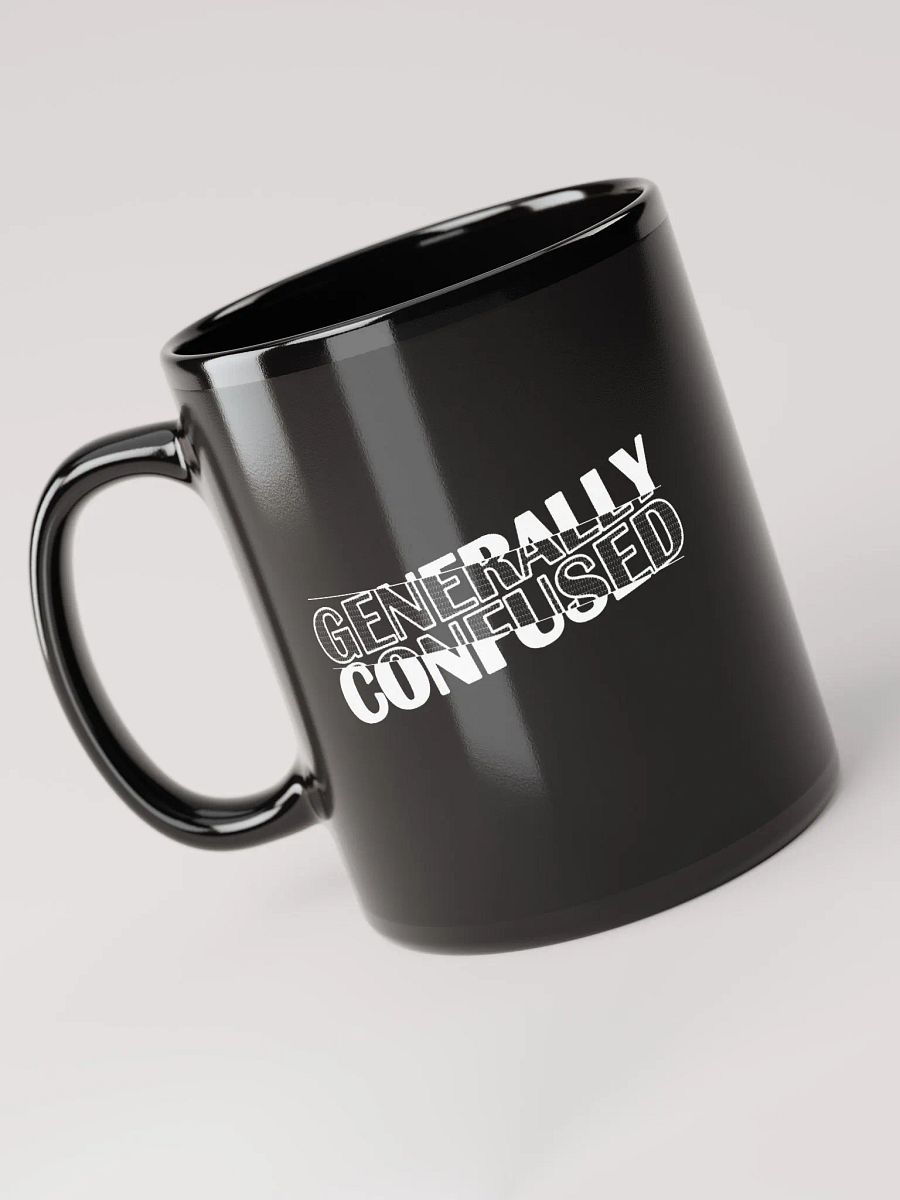 Generally Confused Black Glossy Mug product image (3)