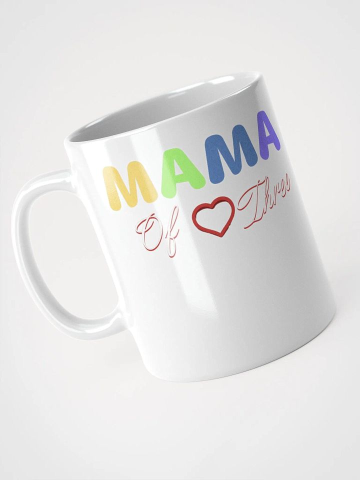 Mama of Three - Loving Family Design White Mug product image (3)
