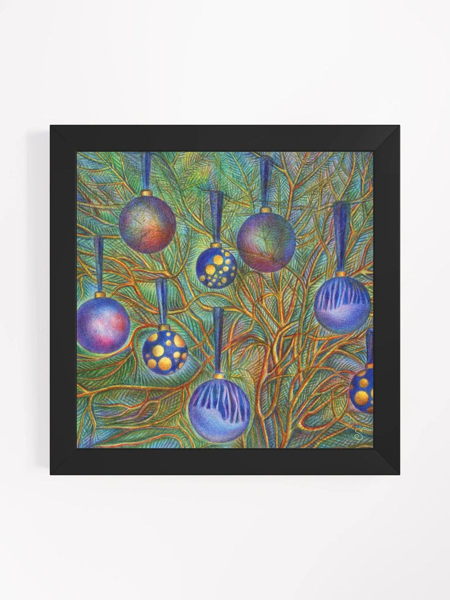 Festive Ornaments Framed Matte Poster - New Year Balls product image (4)