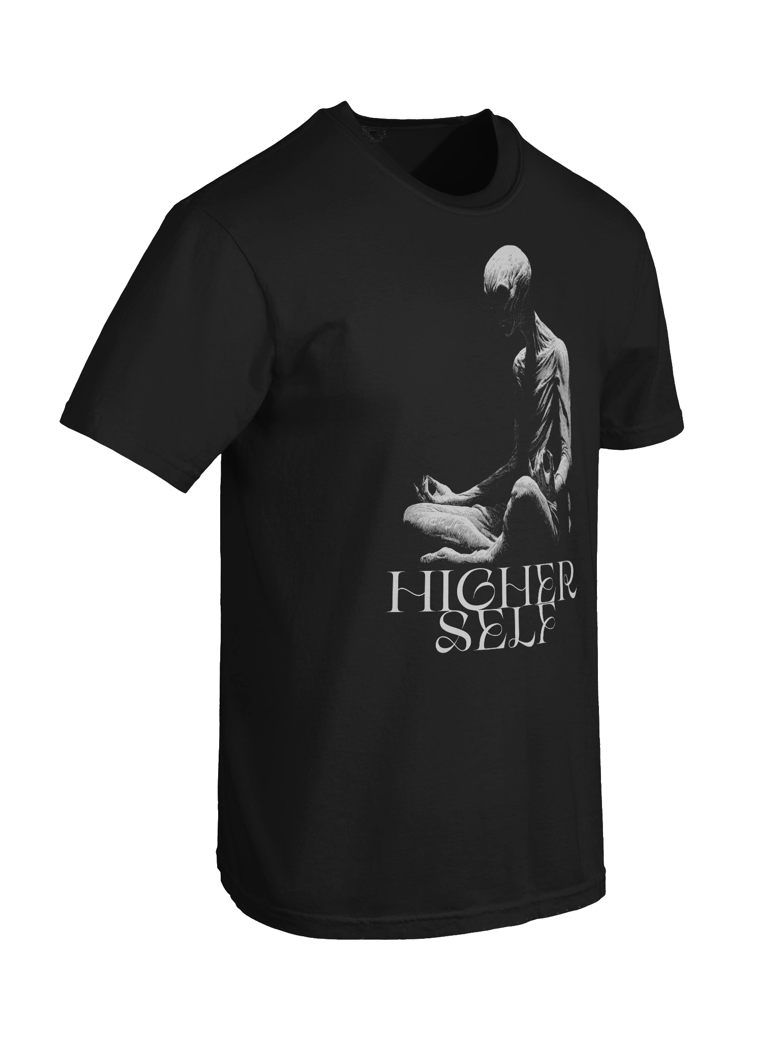 HIGHER SELF, Meditating Alien Extraterrestrial, UFO, UAP, Meditation, spiritual soul T-Shirt product image (8)