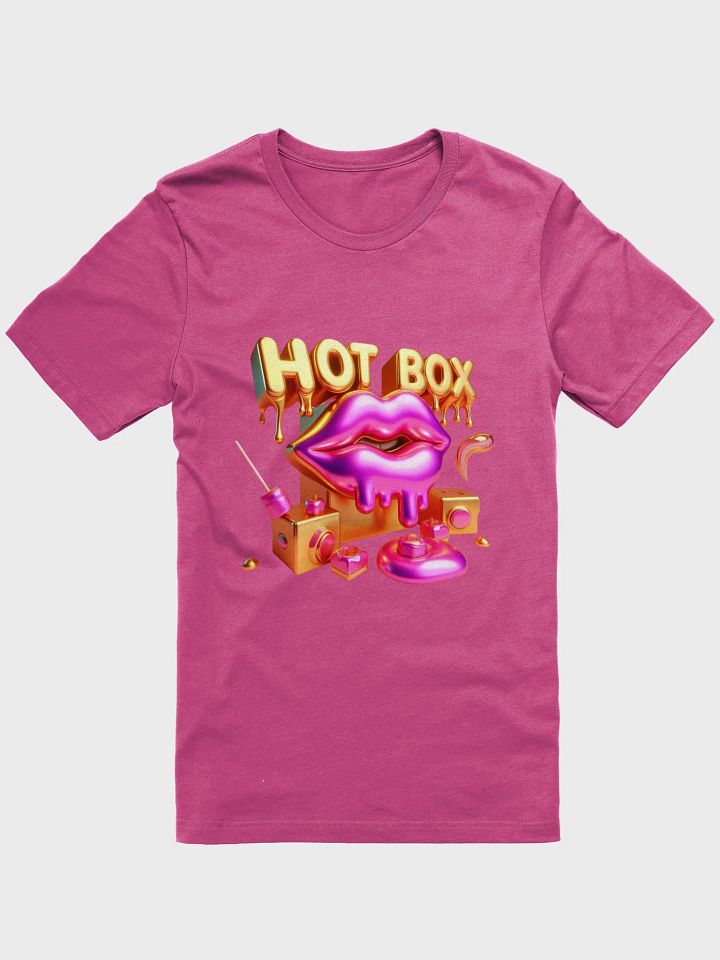 HOT BOX DRIPPING PINK AND GOLD LIPS TEE product image (6)