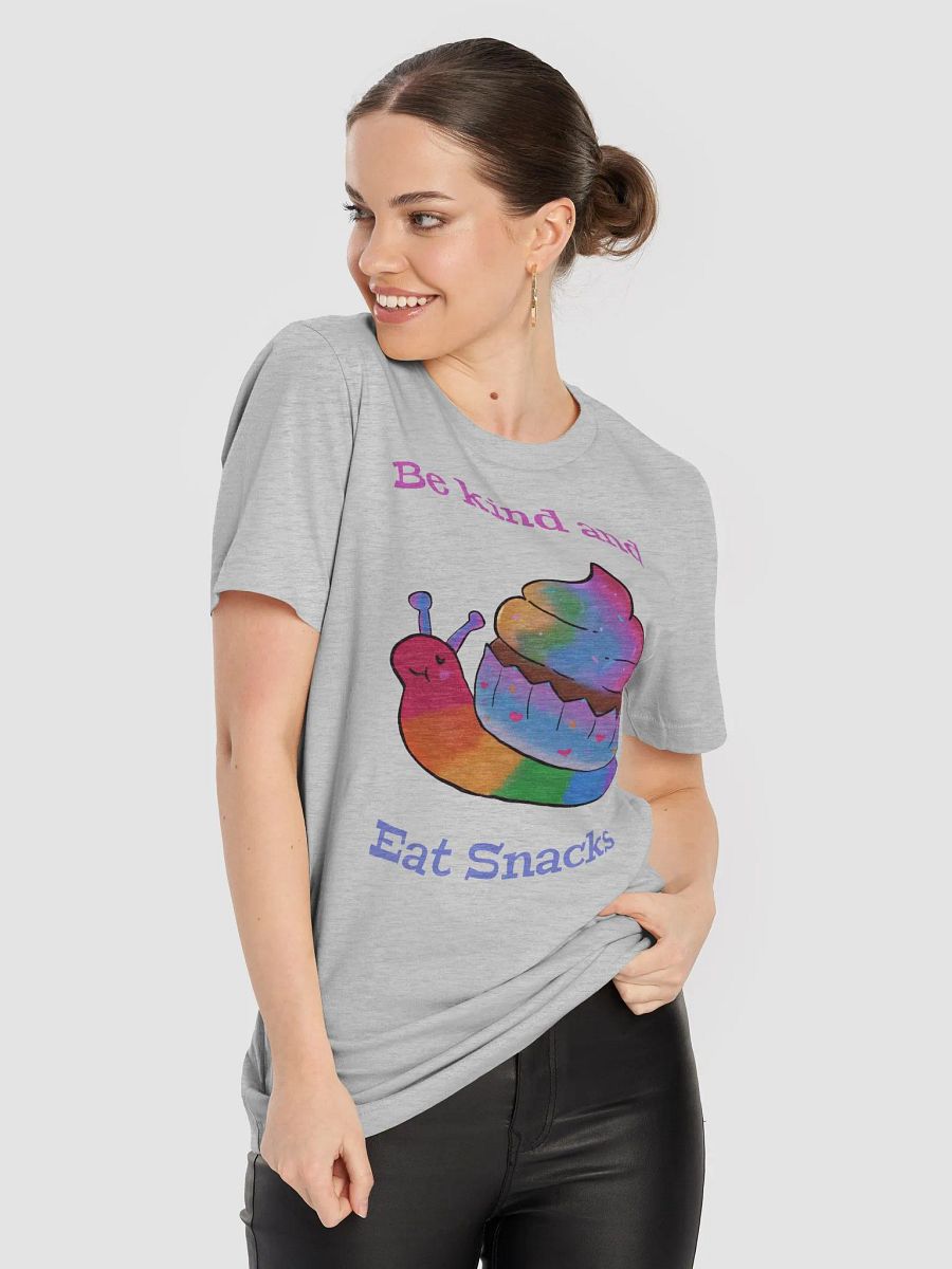 Be Kind & Eat Snacks Snail T-shirt product image (8)