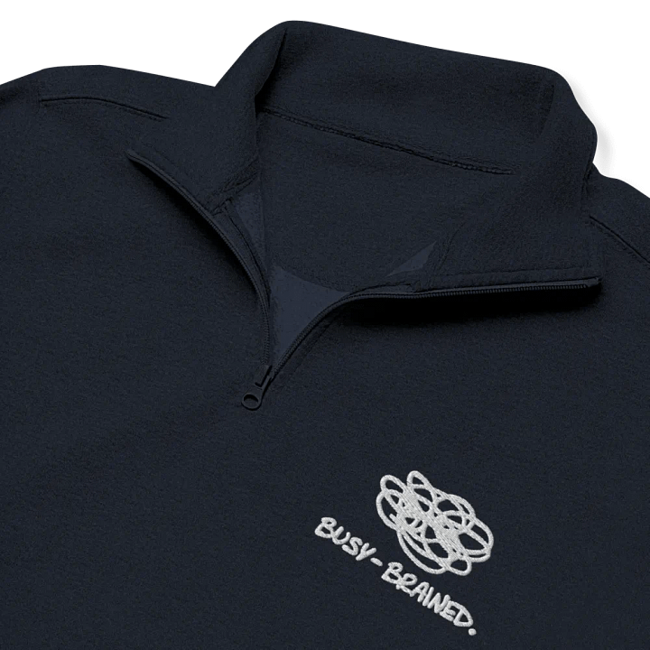 BUSY-BRAINED (white) embroidered quarter zip product image (11)