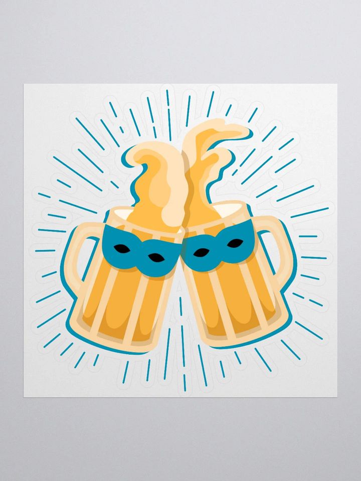 Masked Cheers Kiss Cut Stickers product image (2)