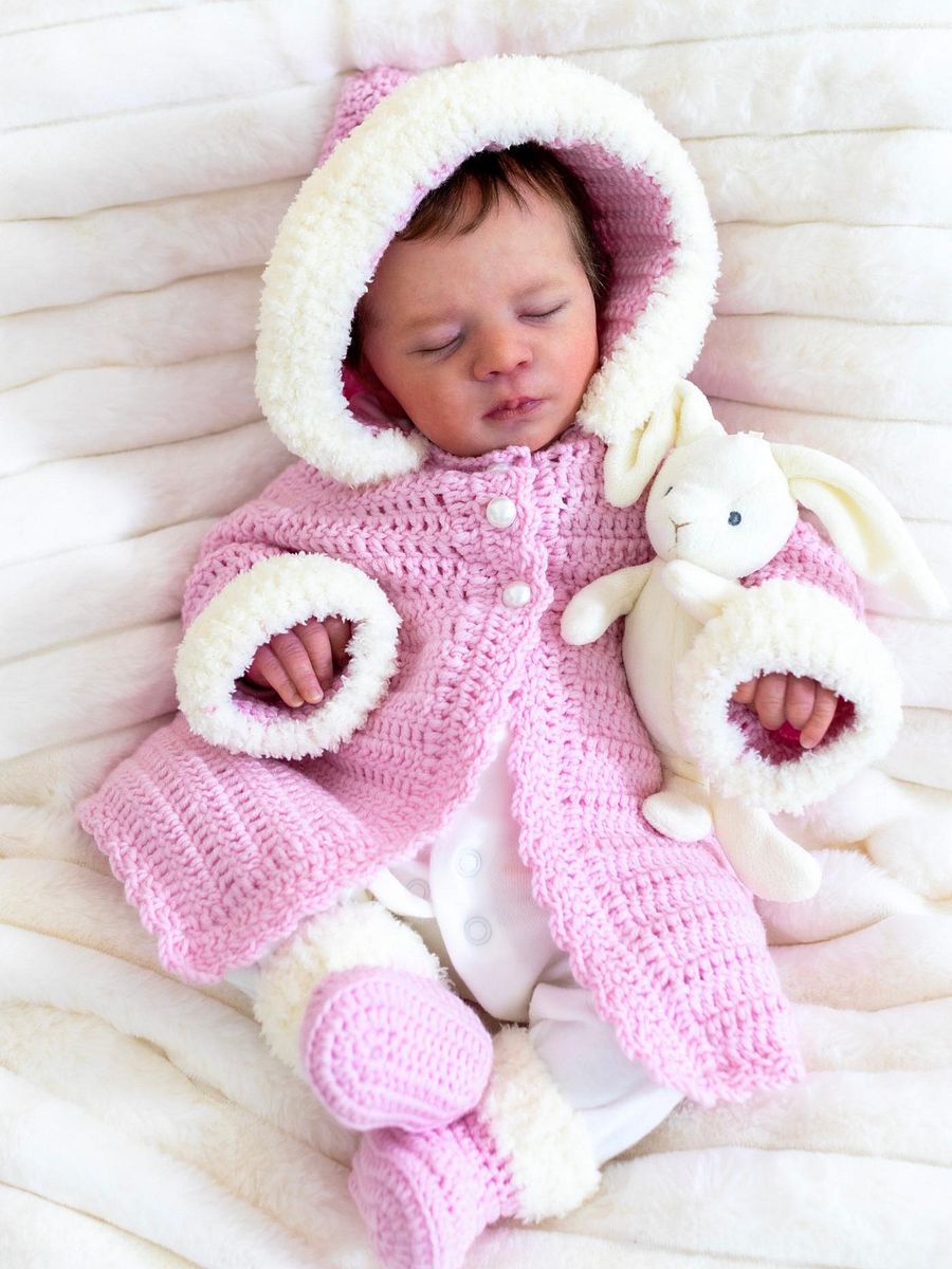 Crochet Pattern: Easy Baby Coat (with Hood) product image (4)