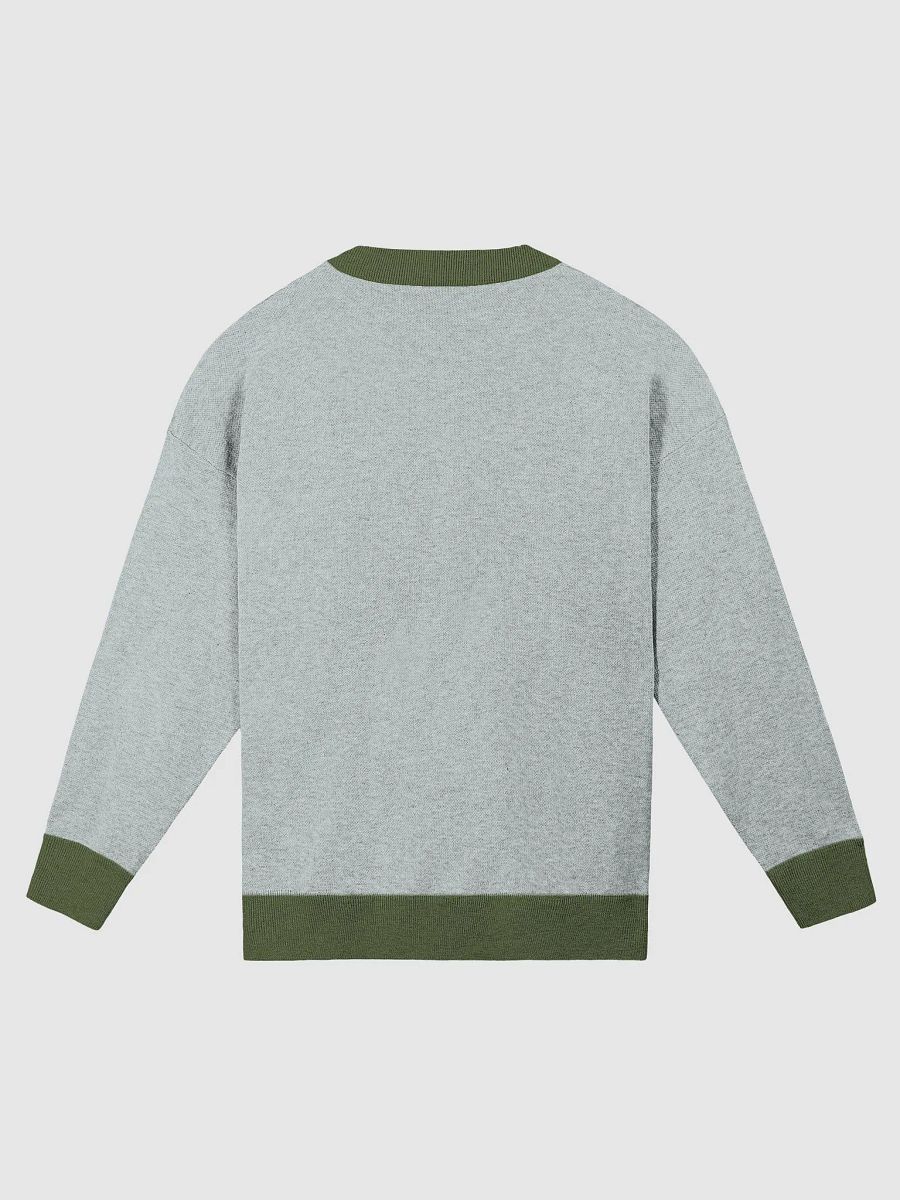 HABITUAL INSTIGATOR (lg. lined design, powder blue and olive) knitwear relaxed crewneck product image (8)