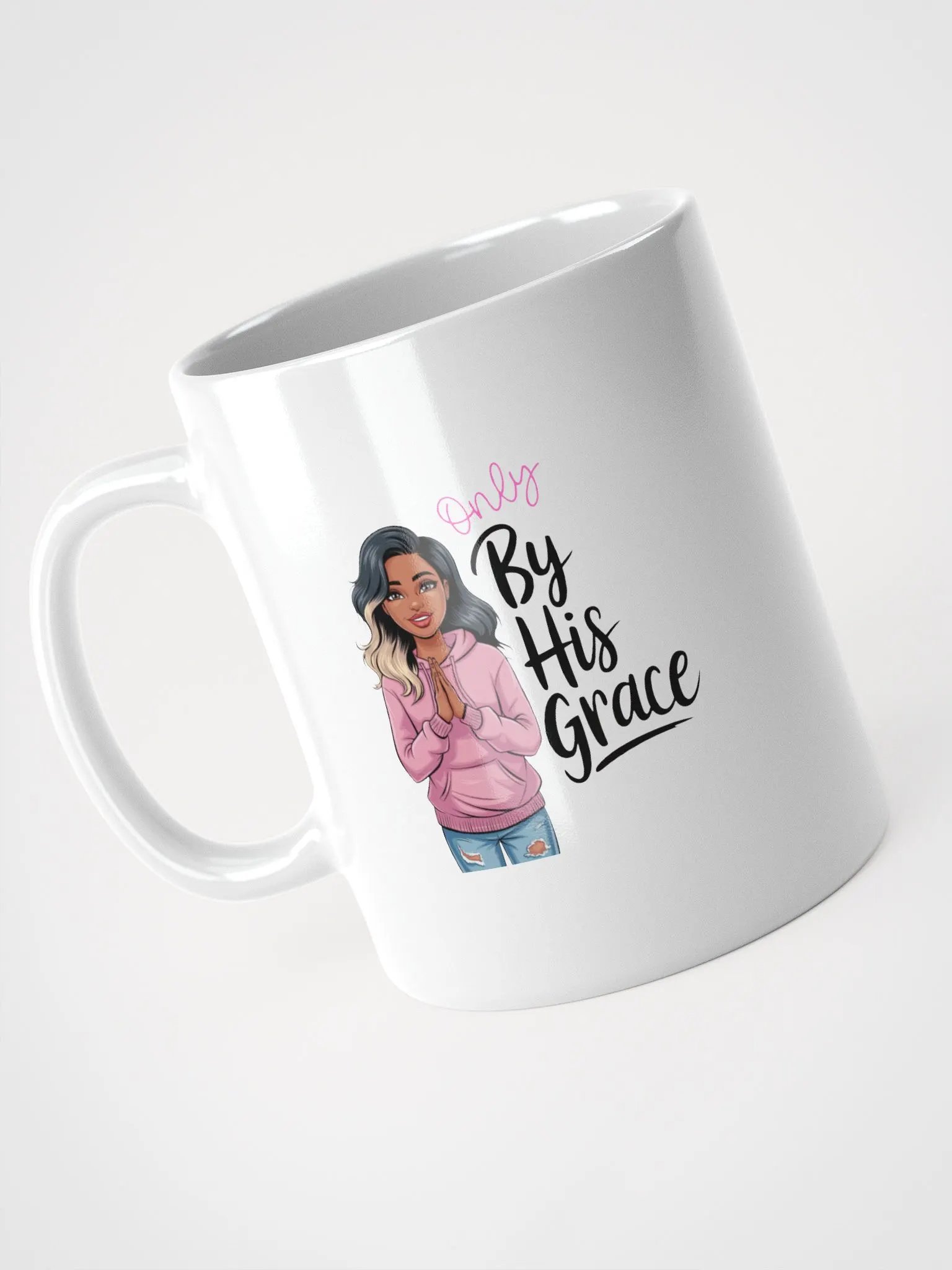 Only By His Grace Christian Mug | Faith-Inspired Ceramic Mug | Religious Gift for Believers product image (7)