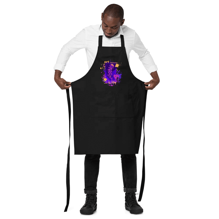 Organic Cotton Neon Jellyfish Art Apron product image (3)