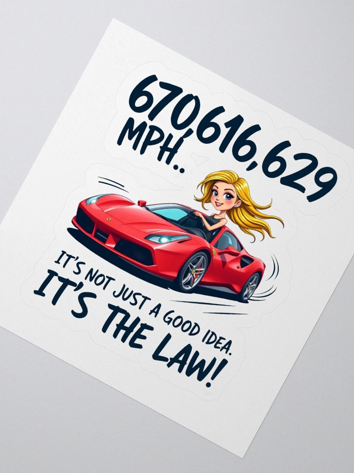 Law of Speed Kiss Cut Stickers product image (5)