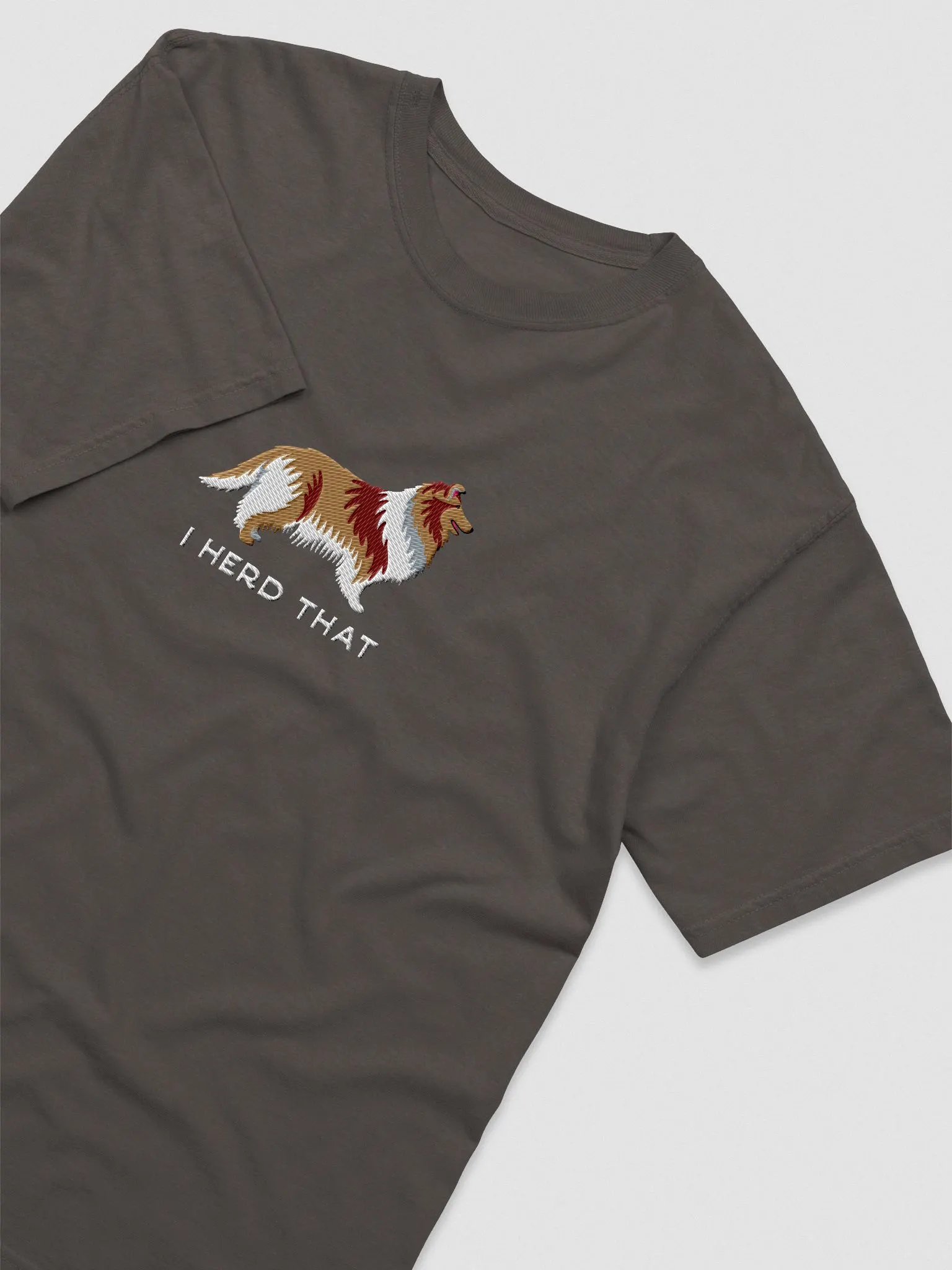 I Herd That T-Shirt(Embroidered) of a Rough Collie product image (6)