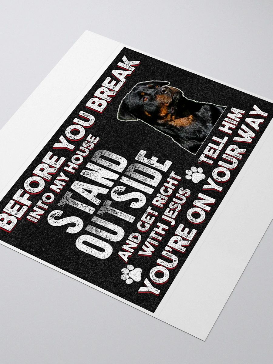 Rottweiler - Before You Break Into My House Get Right With Jesus product image (3)