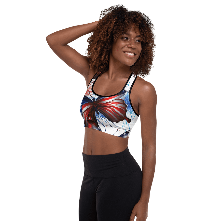 Patriotic Butterfly Sports Bra product image (5)