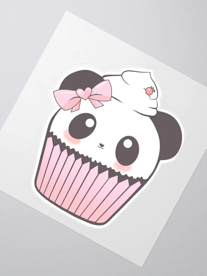 Panda Cupcake Kiss Cut Stickers product image (2)