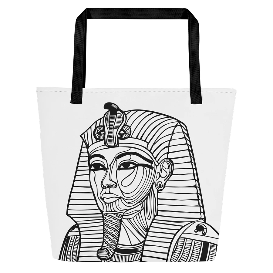 Tote Bag: Elegant Stylish Egyptian History Art Black and White Minimalist Design product image (1)