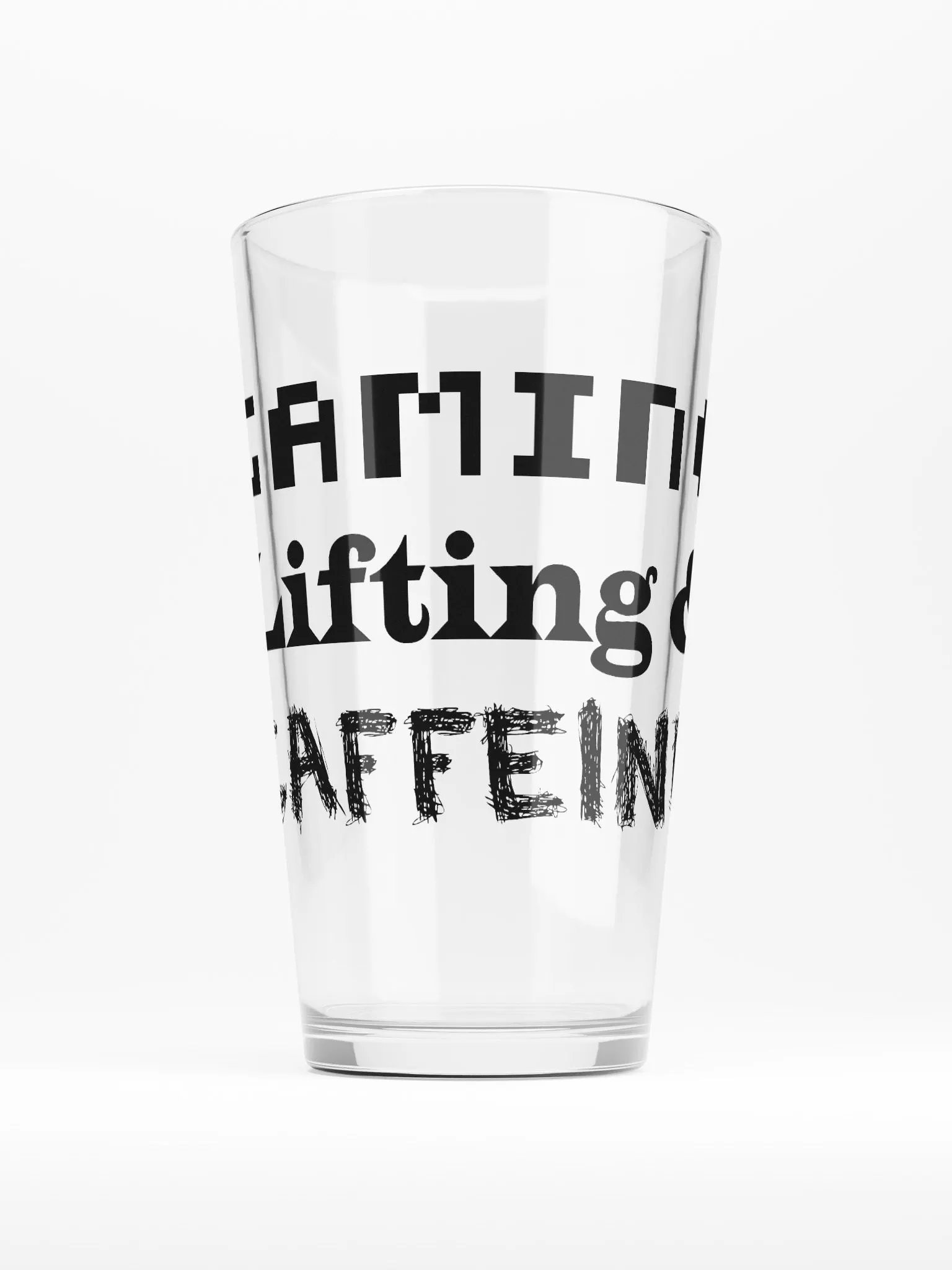 Gaming, Lifting & Caffeine Pint Glass product image (1)