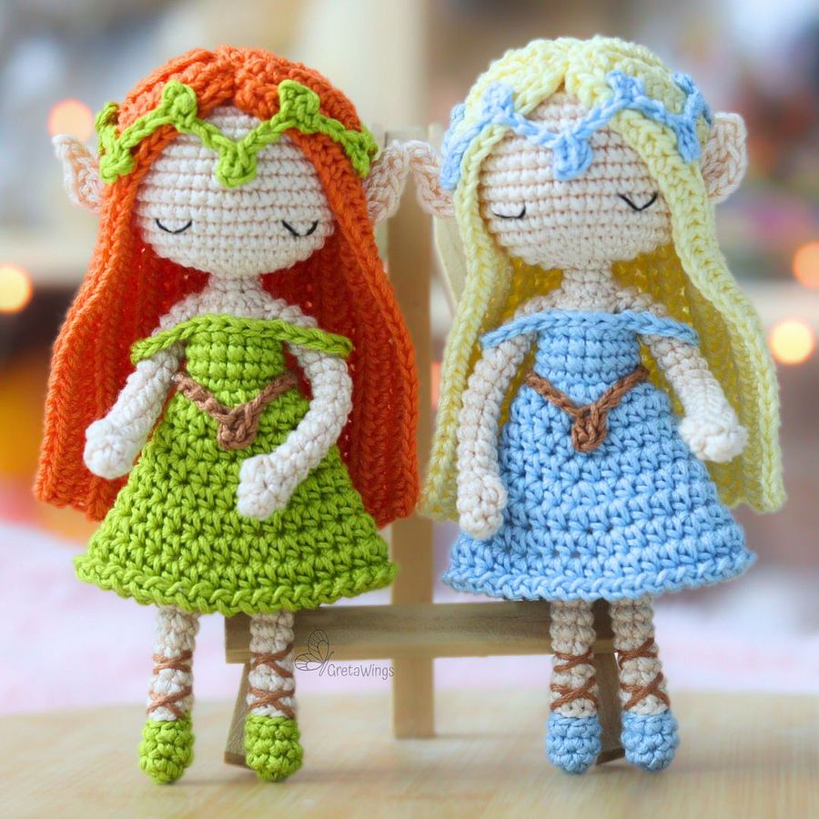 Patrón Amigurumi: Duende Mágico del Bosque Elyndra & Lunithiel- Patrón de muñeca Amigurumis de ganchillo (descarga digital) product image (11)