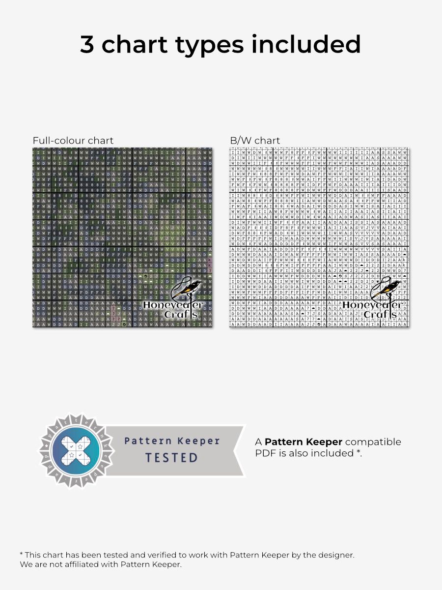 Sacred Lotus Water Lily: Floral Cross Stitch Pattern PDF product image (2)