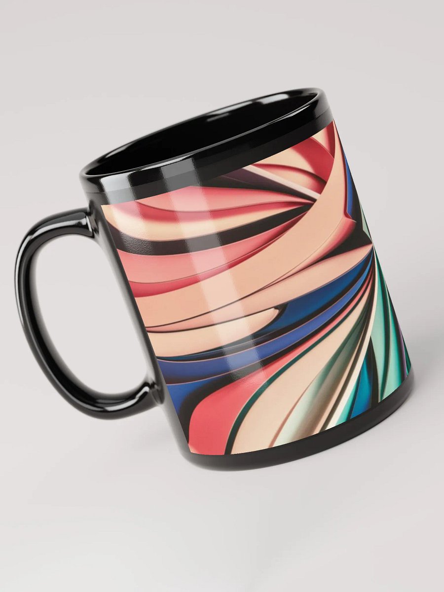 Graphic Grove Abstract Ceramic Mug - Black Glossy with Vibrant Design - 11oz & 15oz product image (3)