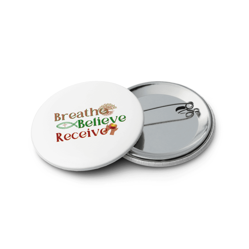 Breathe Believe Receive Set of 5 Pins, Inspirational Motivational, Self-Affirmation, Positive Vibes, Gift Idea product image (2)